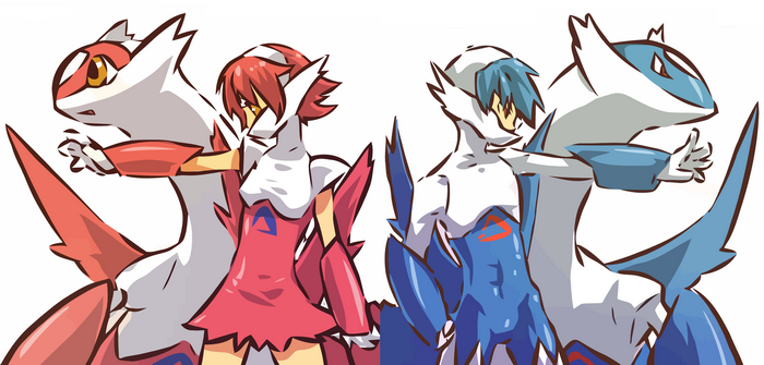 Latios and Latias with human counterparts