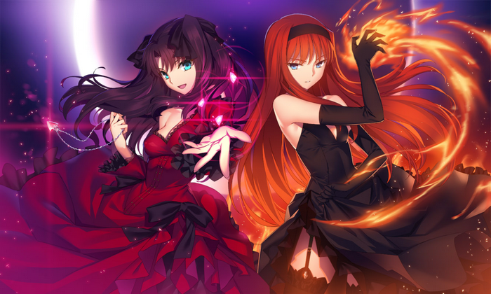 Tohsaka Rin and Tohno Akiha from Lunar Legend Tsukihime