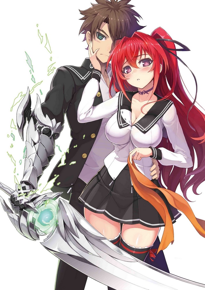 Naruse Mio and Toujo Basara with a sword