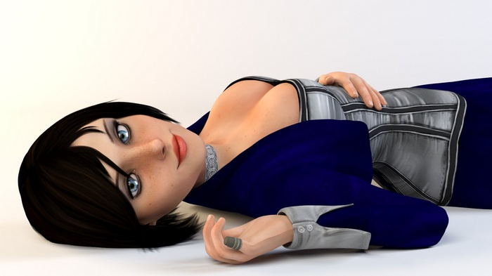 Elizabeth from BioShock Infinite lying down