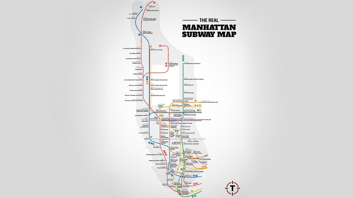 The Real Manhattan Subway Map