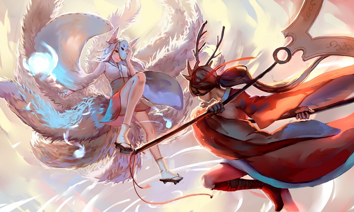 Ahri and Akali from League of Legends