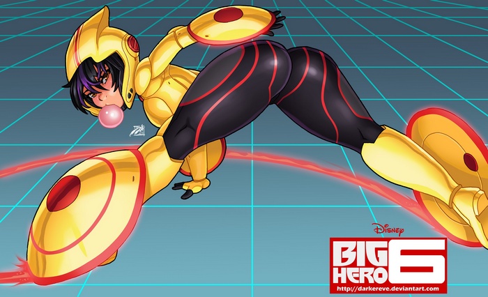 Gogo Tomago from Big Hero 6 in a dynamic pose