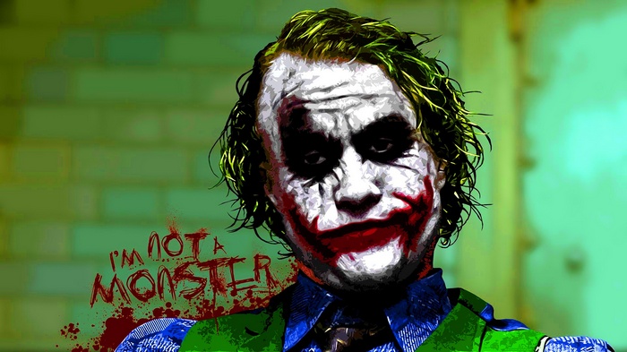 The Joker from The Dark Knight with quote