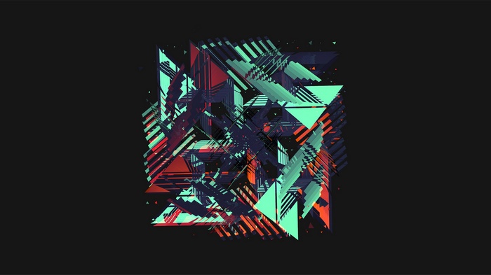 Abstract geometric digital art with triangles