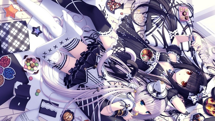 Neko Para, Sayori, nekomimi, Neko Works, Vanilla (Neko Para), Chocolat (Neko Para), cat girl