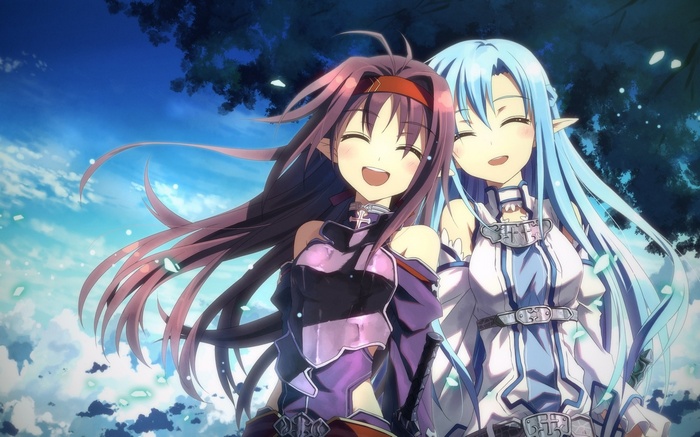Yuuki Asuna and Konno Yuuki from Sword Art Online