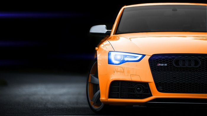 Orange Audi RS5 front view