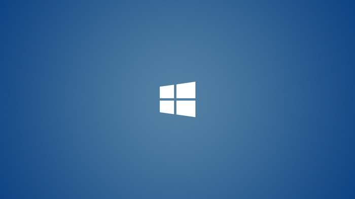 Windows logo on a blue gradient background