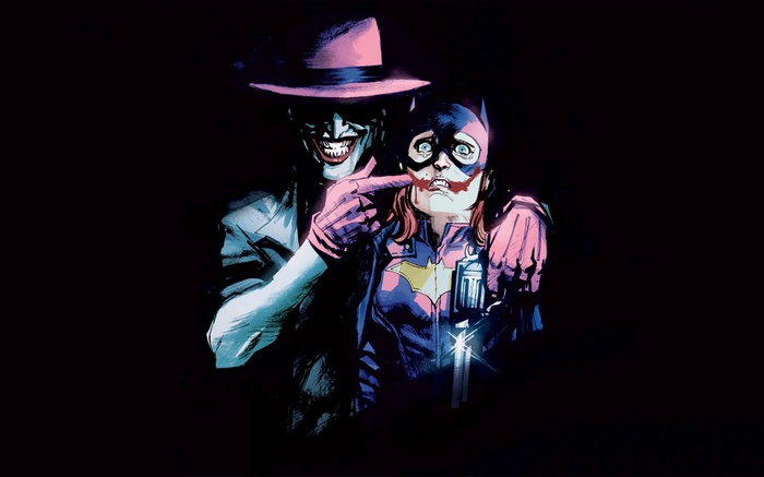 Joker and Batgirl in DC Comics