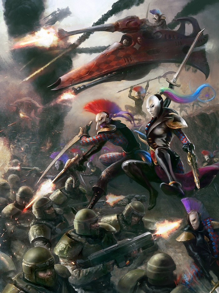 Warhammer 40,000 Eldar and Imperial Guard Battle