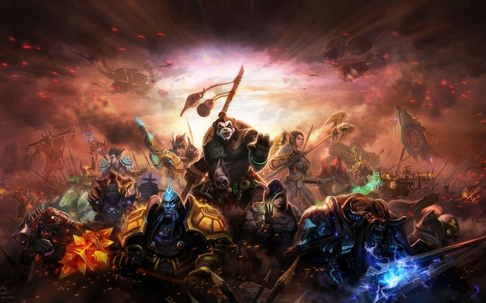 World of Warcraft: Mists of Pandaria characters in battle