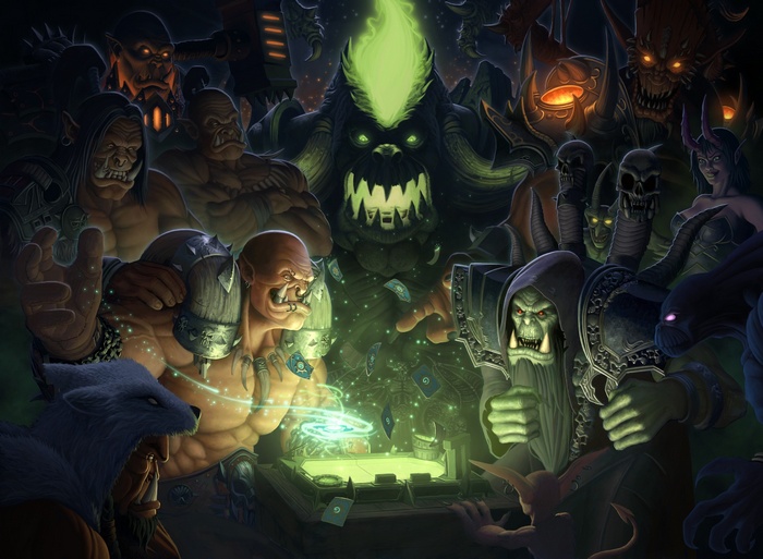 Hearthstone: Heroes of Warcraft card game with orcs and demons