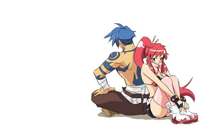 Yoko Littner and Kamina from Tengen Toppa Gurren Lagann