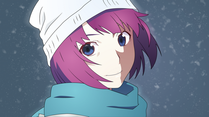 Senjougahara Hitagi in the Monogatari Series