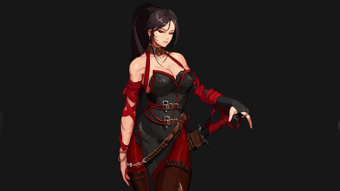 fantasy girl, fantasy art, warrior, anime girls
