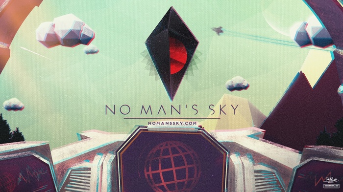 No Man's Sky Game Art with Logo