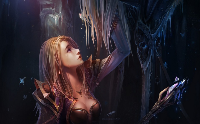 Jaina Proudmoore and Arthas in Warcraft