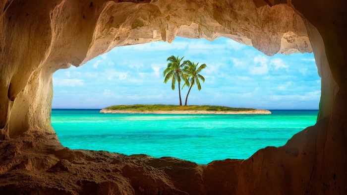 cave, island, Caribbean