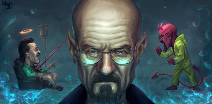 Breaking Bad artwork with angel and demon