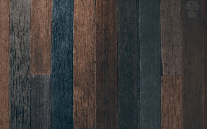 Wood plank texture with a tree logo