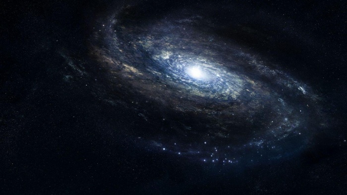 A spiral galaxy in deep space