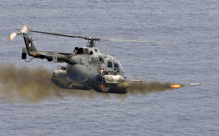 MBB BO-105 Helicopter Firing Missile