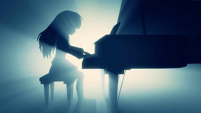 Tachibana Kanade playing the piano