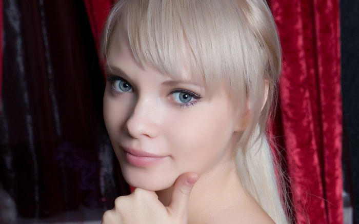 blonde, women, Feeona A, model