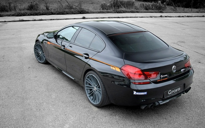 Black G-Power BMW M6 Gran Coupe on asphalt