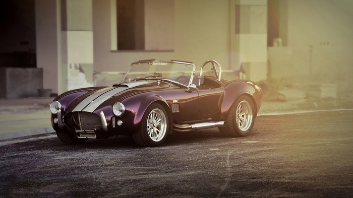 Purple Shelby Cobra with White Stripes