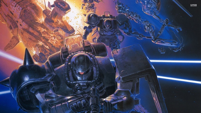 Mobile Suit Gundam Zaku II in Space Battle