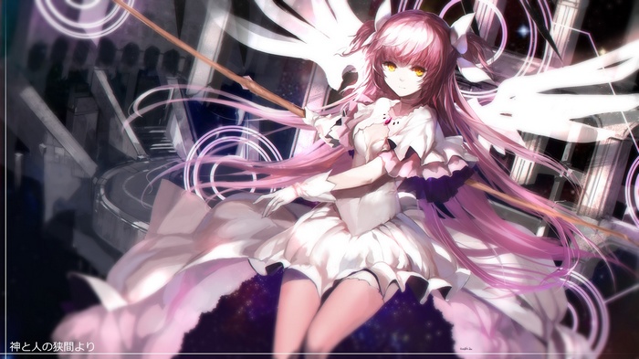 Kaname Madoka with Wings and Staff