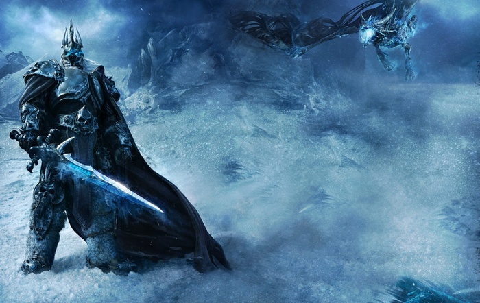 The Lich King and Frostwyrm in World of Warcraft