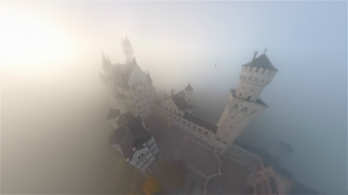 Neuschwanstein Castle in the mist