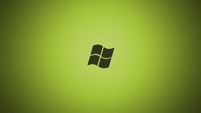 Microsoft Windows logo on green gradient
