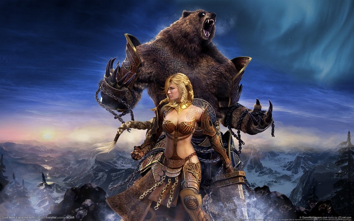 Guild Wars Eye of the North Bear and Warrior