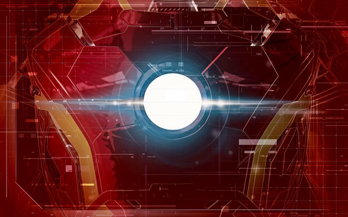 Iron Man Arc Reactor with Futuristic Interface