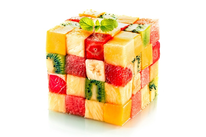 Rubiks Cube food fruit love pineapples kiwi (fruit) strawberries