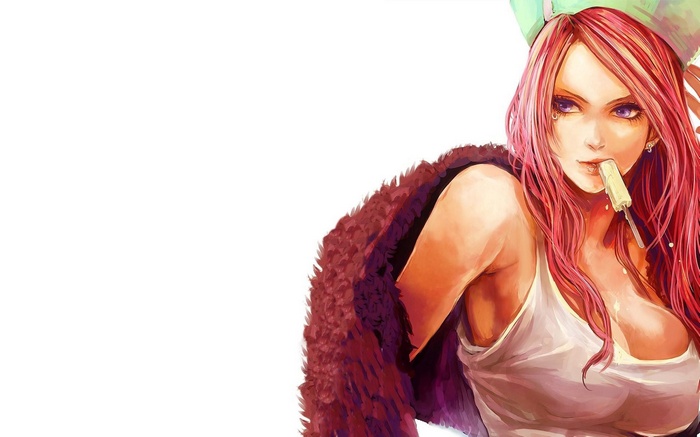Jewelry Bonney eating a popsicle