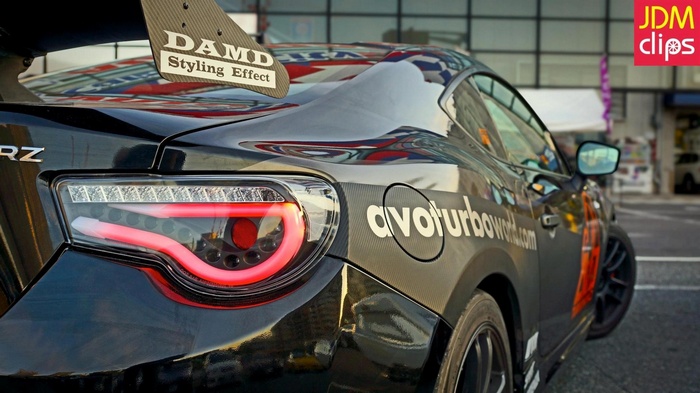 Black Subaru BRZ with JDM clips logo