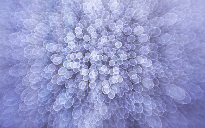 Abstract fractal pattern of overlapping circles and ellipses