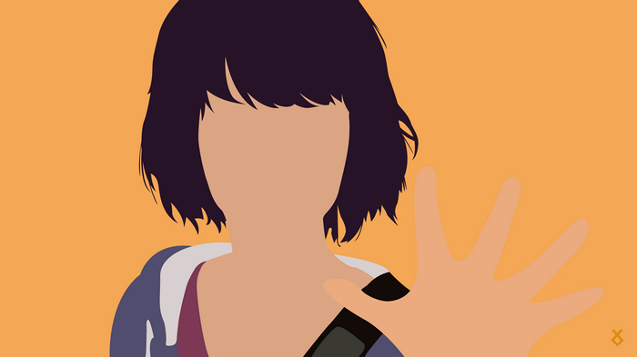 Max Caulfield from Life Is Strange, minimalist vector art