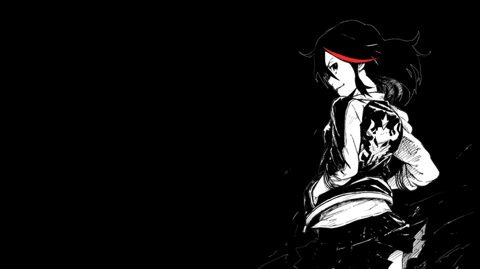 Matoi Ryuko from Kill la Kill looking back