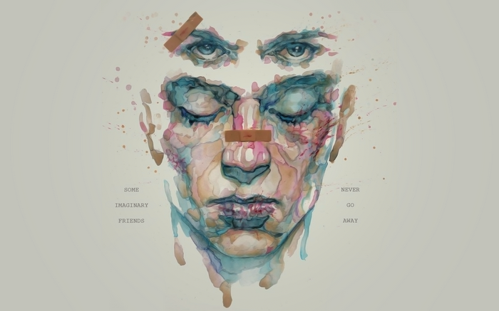 Tyler Durden from Fight Club watercolor portrait