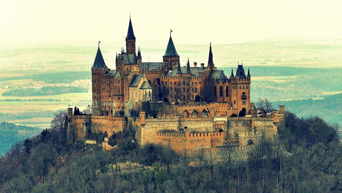 Hohenzollern Castle in Germany on a hill