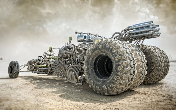 Mad Max: Fury Road car in a desert