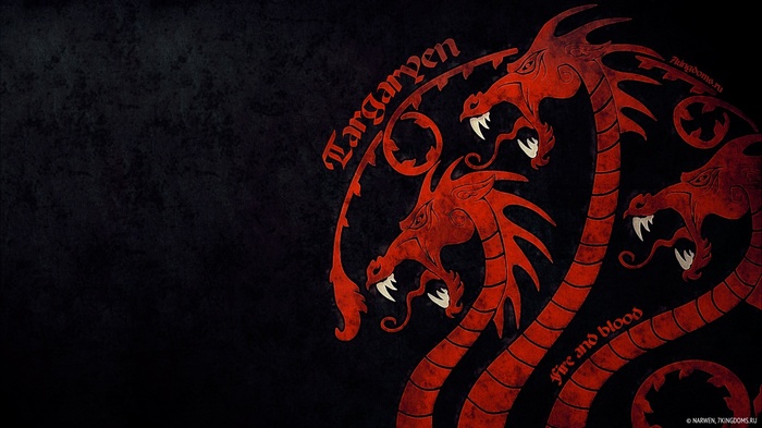 House Targaryen Sigil with Three Dragons
