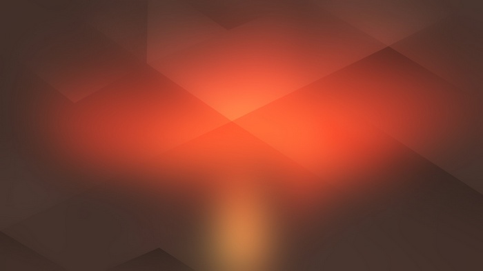 Abstract geometric shapes with orange glow