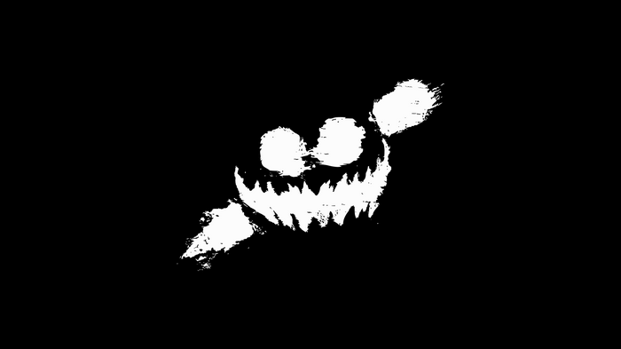 Knife Party logo with a spooky face